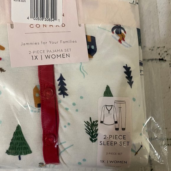Lauren Conrad Cotton Snowy Skier Pajama Set 1X - Picture 5 of 6